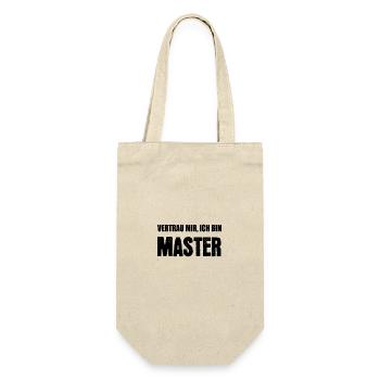 Vertrau mir ich bin Master - Geschenkbeutel für Flaschen - Natur - Vorne