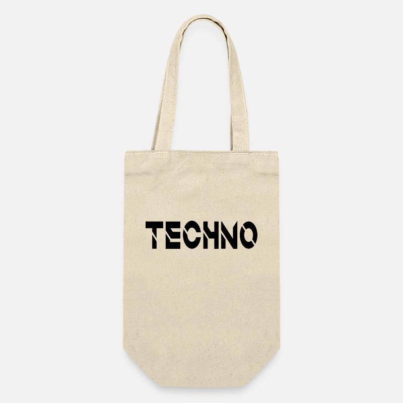 Techno - Geschenkbeutel für Flaschen - Natur