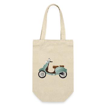 A vintage scooter with retro paint finish - Gift Bag for Bottles - nature - Front