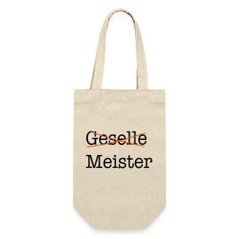 meister - Geschenkbeutel für Flaschen - Natur - Vorne