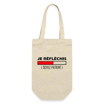 Je réfléchis soyez patient t-shirt drôles - Sac à bouteille - nature - Devant