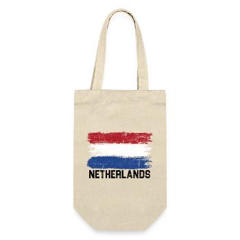 Pinselstrich-Trikolore-Flagge - Geschenkbeutel für Flaschen - Natur - Vorne