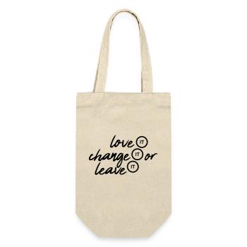 Love it change - Geschenkbeutel für Flaschen - Natur - Vorne
