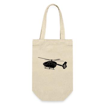ec145 Hubschrauber Helikopter Helicopter - Geschenkbeutel für Flaschen - Natur - Vorne