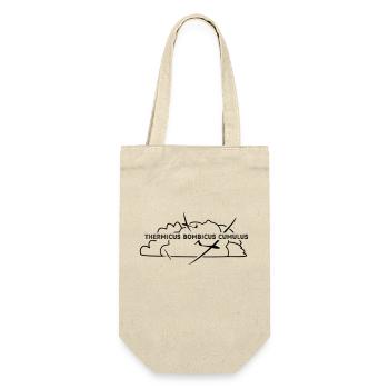 Segelflugzeug Segelfliegen Segelflieger - Geschenkbeutel für Flaschen - Natur - Vorne