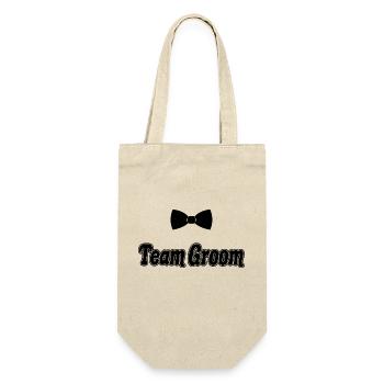 Team Groom Future Husband Bachelor Party Gift - Gift Bag for Bottles - nature - Front