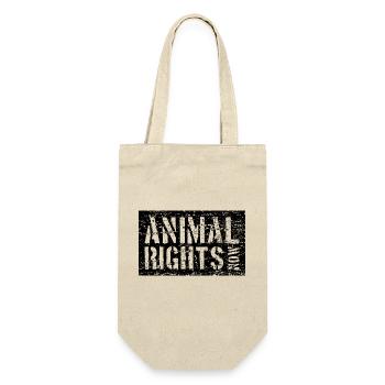 ANIMAL RIGHTS NOW VEGAN - Gift Bag for Bottles - nature - Front