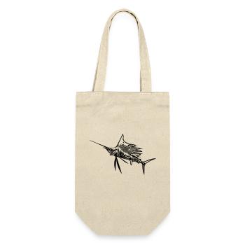 Wilder Schwertfisch Vector - Geschenkbeutel für Flaschen - Natur - Vorne