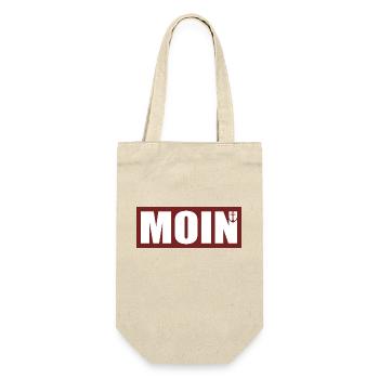 MOIN - Norddeutsch - Geschenkbeutel für Flaschen - Natur - Vorne