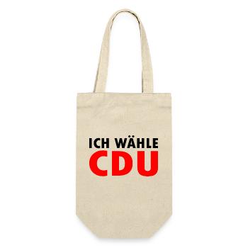 Ich wähle cdu - Geschenkbeutel für Flaschen - Natur - Vorne