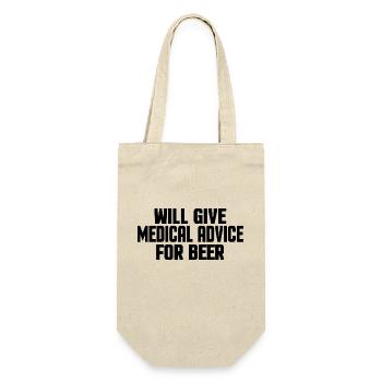 Drôle de fournisseur de santé Médecin infirmière et amateurs de bière - Sac à bouteille - nature - Devant