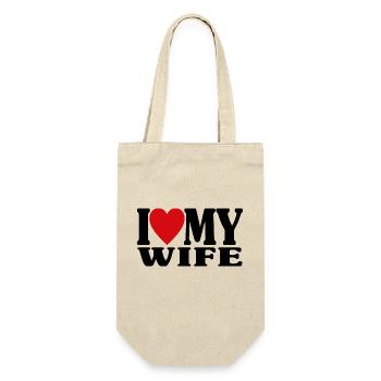 J’aime ma femme assortie au cadeau de la Saint-Valentin - Sac à bouteille - nature - Devant