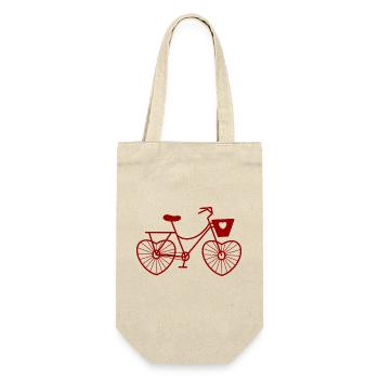 Bike Love / Bike Lover / Valentine's Day - Gift Bag for Bottles - nature - Front