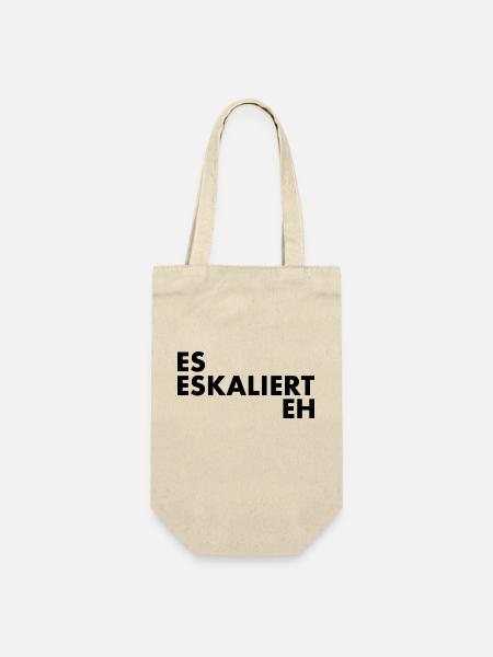 Es eskaliert eh - Geschenkbeutel für Flaschen - Natur