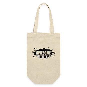 Template Awesome Like My - Gift Bag for Bottles - nature - Front