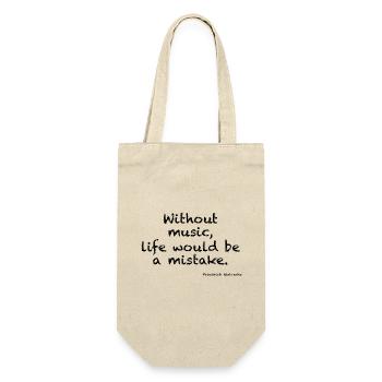 Without music, life would ba a mistake - Nietzsche - Geschenkbeutel für Flaschen - Natur - Vorne