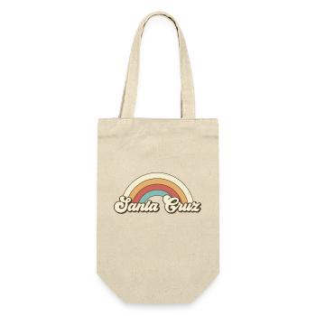 Santa Cruz California vintage retro - Geschenkbeutel für Flaschen - Natur - Vorne