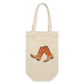 extravagant western boots with flame pattern - Gift Bag for Bottles - nature - Front