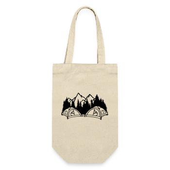 Mountain campers live outside - Gift Bag for Bottles - nature - Front