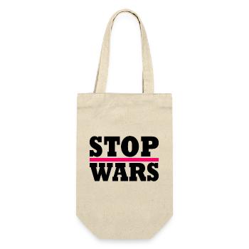 Stop wars - Geschenkbeutel für Flaschen - Natur - Vorne