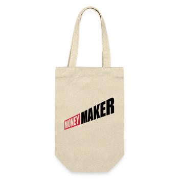 Unternehmer Money Maker Logo - Geschenkbeutel für Flaschen - Natur - Vorne