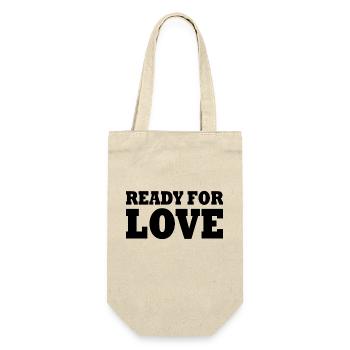 READY FOR LOVE - Gift Bag for Bottles - nature - Front