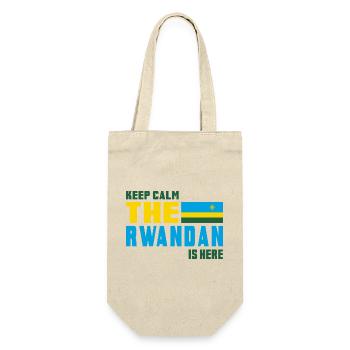 Keep Calm Ruanda Flaggen Design - Geschenkbeutel für Flaschen - Natur - Vorne