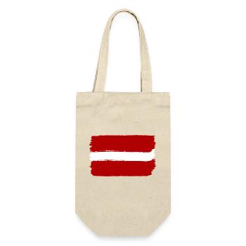 Lettland Flagge used look - Geschenkbeutel für Flaschen - Natur - Vorne