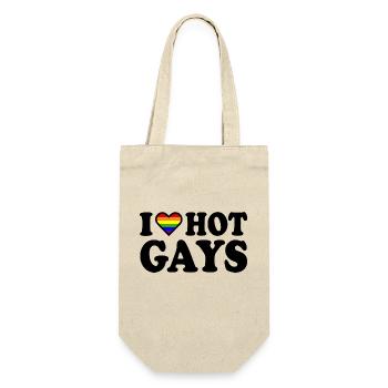 I love hot gays - Gift Bag for Bottles - nature - Front