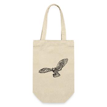 Elegant vintage owl during hunting flight - Gift Bag for Bottles - nature - Front