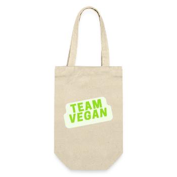Team Vegan Vegan Vegetarian - Gift Bag for Bottles - nature - Front