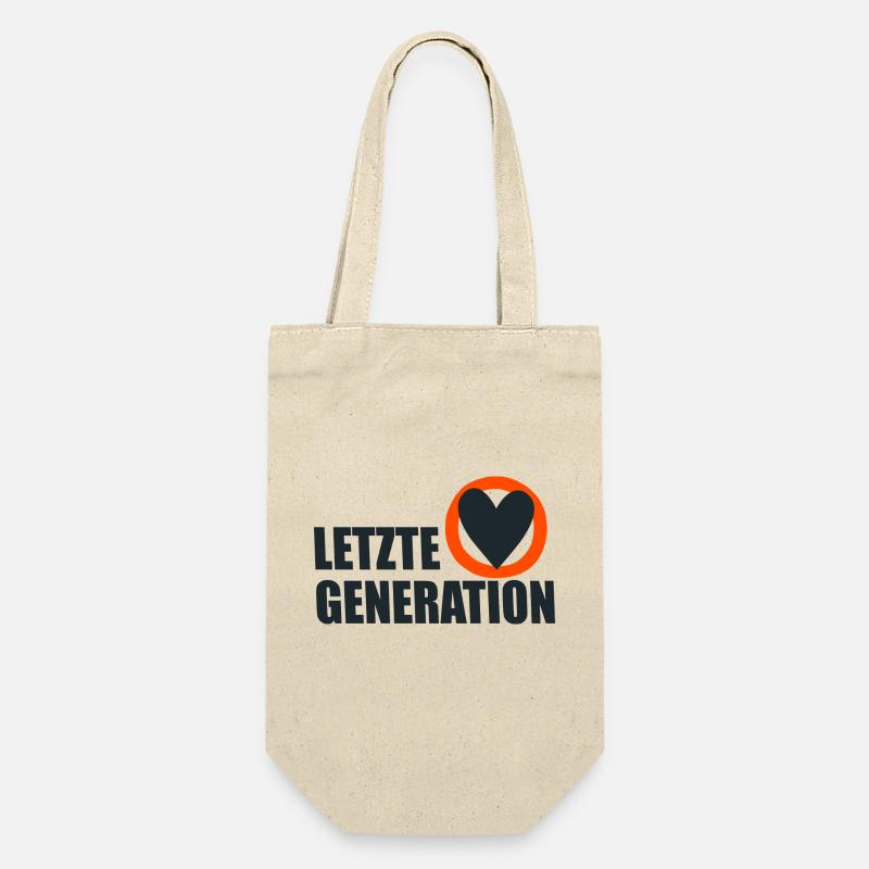 Letzte Generation - Design 4 - Geschenkbeutel für Flaschen - Natur