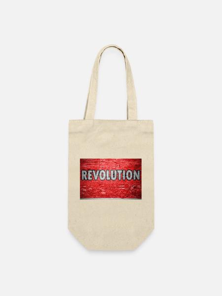 Revolution Ziegelsteinmauer Graffiti - Geschenkbeutel für Flaschen - Natur