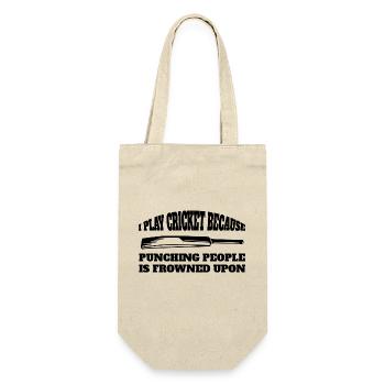 Kricket Team Cricket Spruch Geschenk Kricketfan - Geschenkbeutel für Flaschen - Natur - Vorne