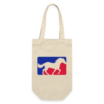 Horse Red Blue Sport - Gift Bag for Bottles - nature - Front