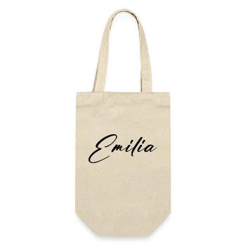 emilia - Geschenkbeutel für Flaschen - Natur - Vorne