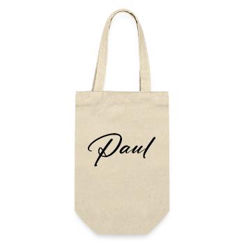 paul - Geschenkbeutel für Flaschen - Natur - Vorne