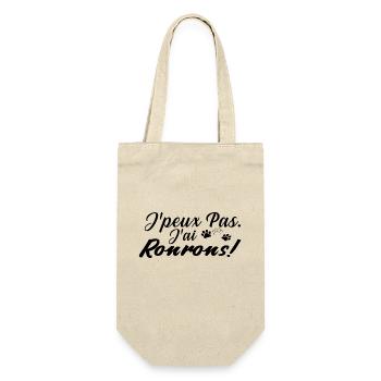 j peux pas j ai ronrons - Sac à bouteille - nature - Devant