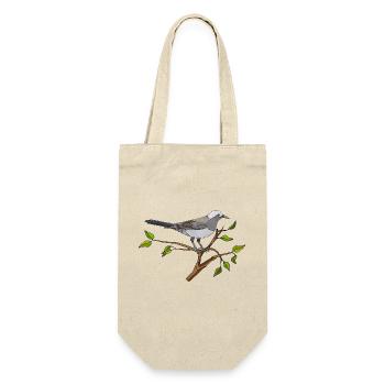 Vogel - Geschenkbeutel für Flaschen - Natur - Vorne