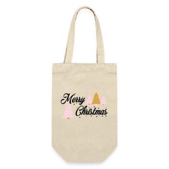 Joyeux sapin de Noël - Sac à bouteille - nature - Devant