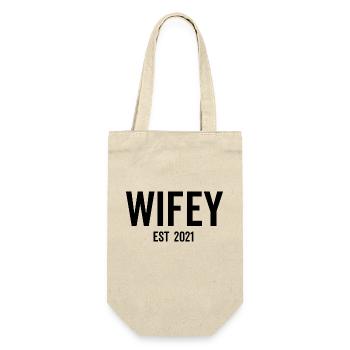 Wifey Est 2021 - Gift Bag for Bottles - nature - Front