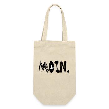 Moin - Geschenkbeutel für Flaschen - Natur - Vorne
