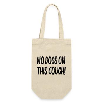 Hund Dog - Geschenkbeutel für Flaschen - Natur - Vorne