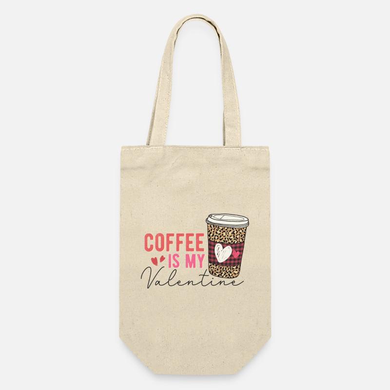 Coffee is My Valentine - Gift Bag for Bottles - nature