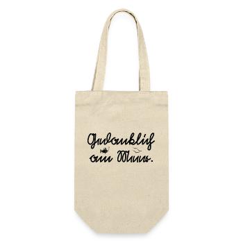 Gedanklich am Meer Deutsche Schrift - Geschenkbeutel für Flaschen - Natur - Vorne