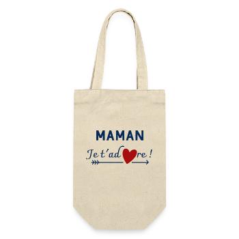 maman je t'adore - Sac à bouteille - nature - Devant