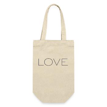 Liebe - Geschenkbeutel für Flaschen - Natur - Vorne