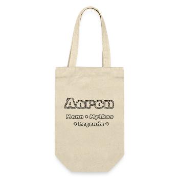 Aaron - der Mann, der Mythos, die Legende - Geschenkbeutel für Flaschen - Natur - Vorne