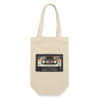 Cassette Vintage 1974 Retro Classic Anniversaire - Sac à bouteille - nature - Devant