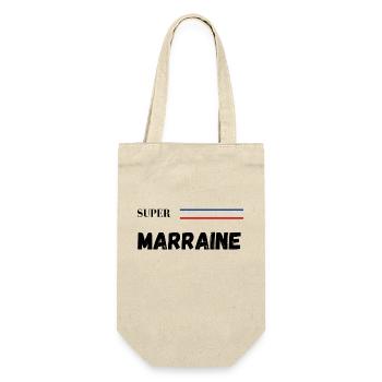 super marraine - t-shirt assorti - Sac à bouteille - nature - Devant